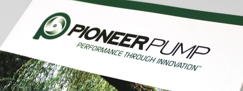 Corporate brochure design and print for Pioneer Pump in Suffolk, UK.