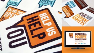 Leaflet design and print, and TV wallpaper design for the 2012 student surveys at University Campus Suffolk