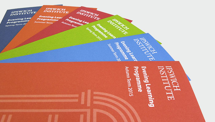 Various leaflets design and print for Ipswich Institute.
