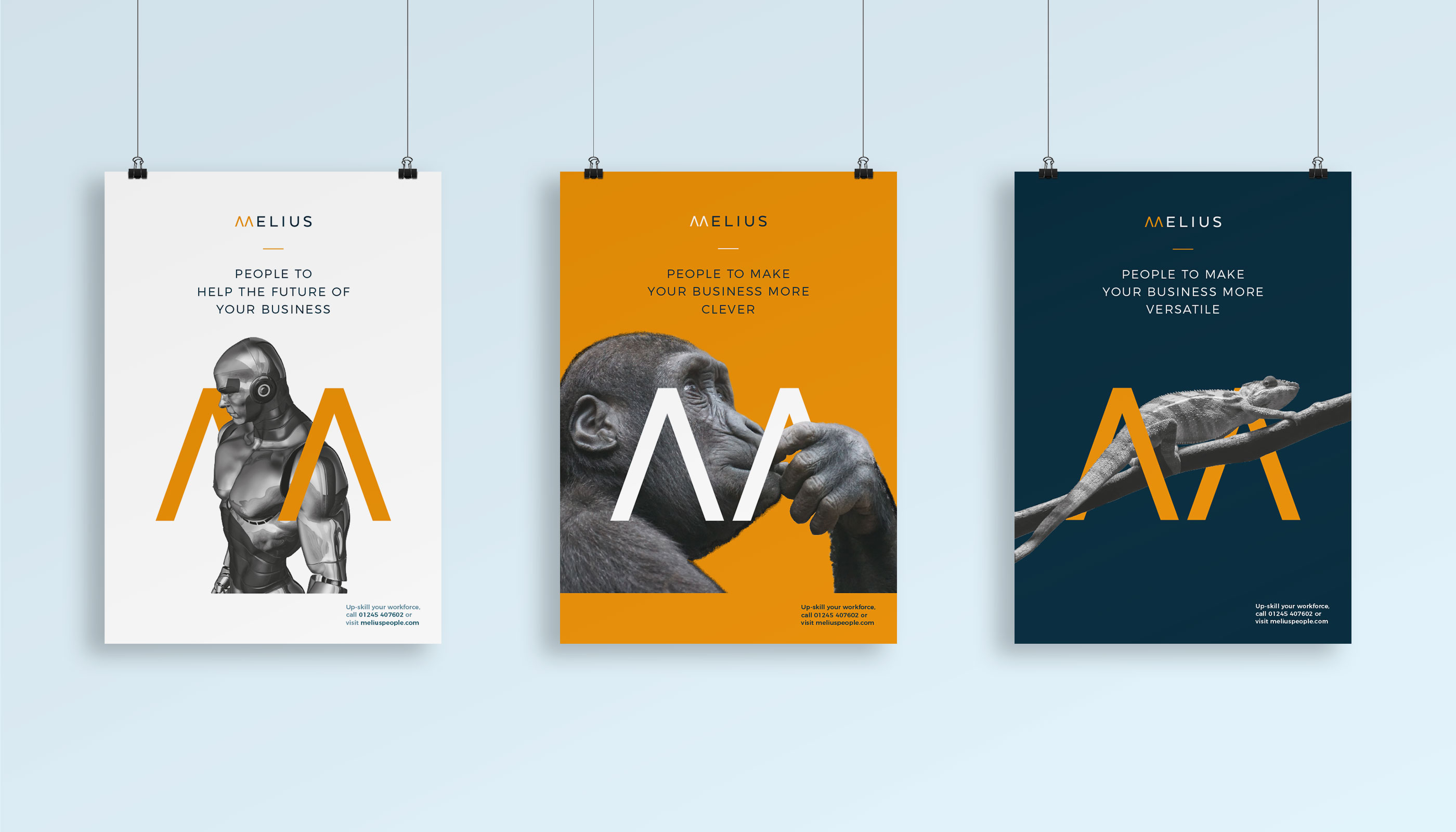 Poster designs for Melius in Ipswich, Suffolk.