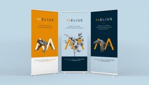 Roll up banner designs for Melius in Ipswich, Suffolk.